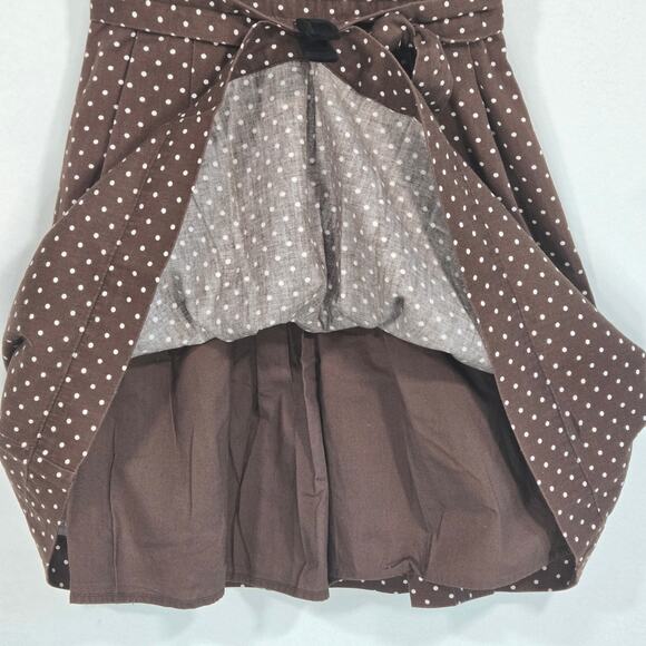 Mini Boden Brown Polka Dot Girls Dress. Size 7-8 - Picture 9 of 10